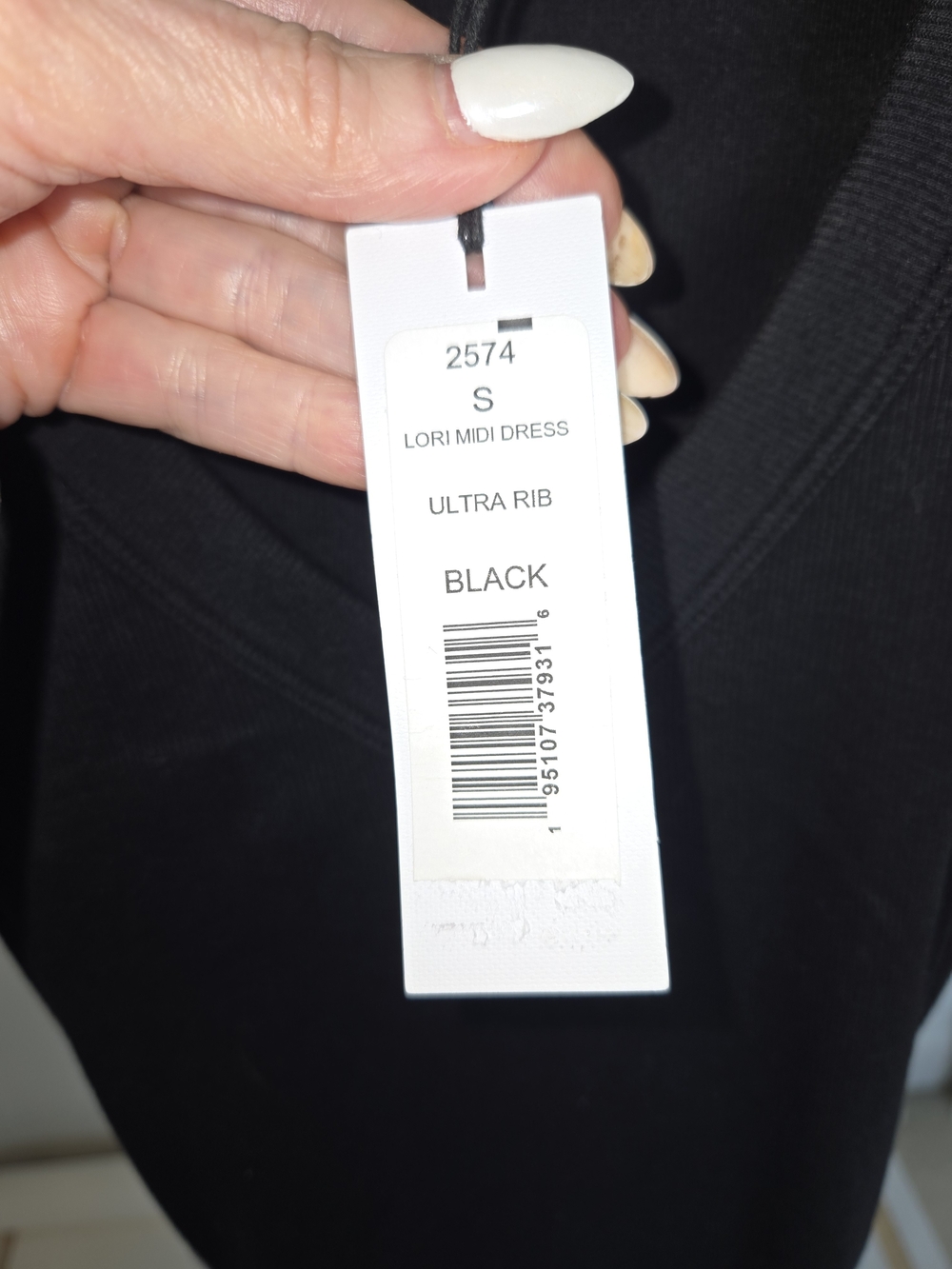 NWT Michael Stars Black Ruched Midi Dress Womens Size Small - Picture 7 of 12